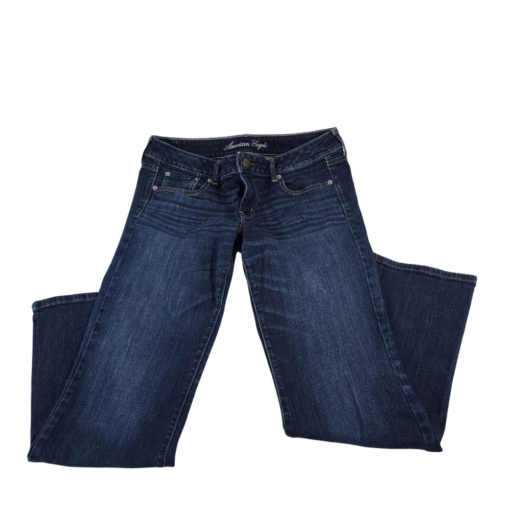 American Eagle Favorite Boyfriend Dark Wash Stretch Jeans Women 14 Regular